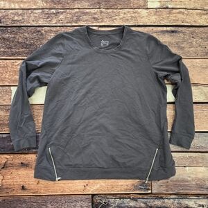 Denim & Co. Active French Terry Pullover with Zipper Detail